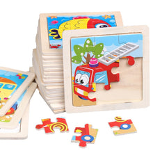  Kids Wooden Puzzle Cartoon Toys